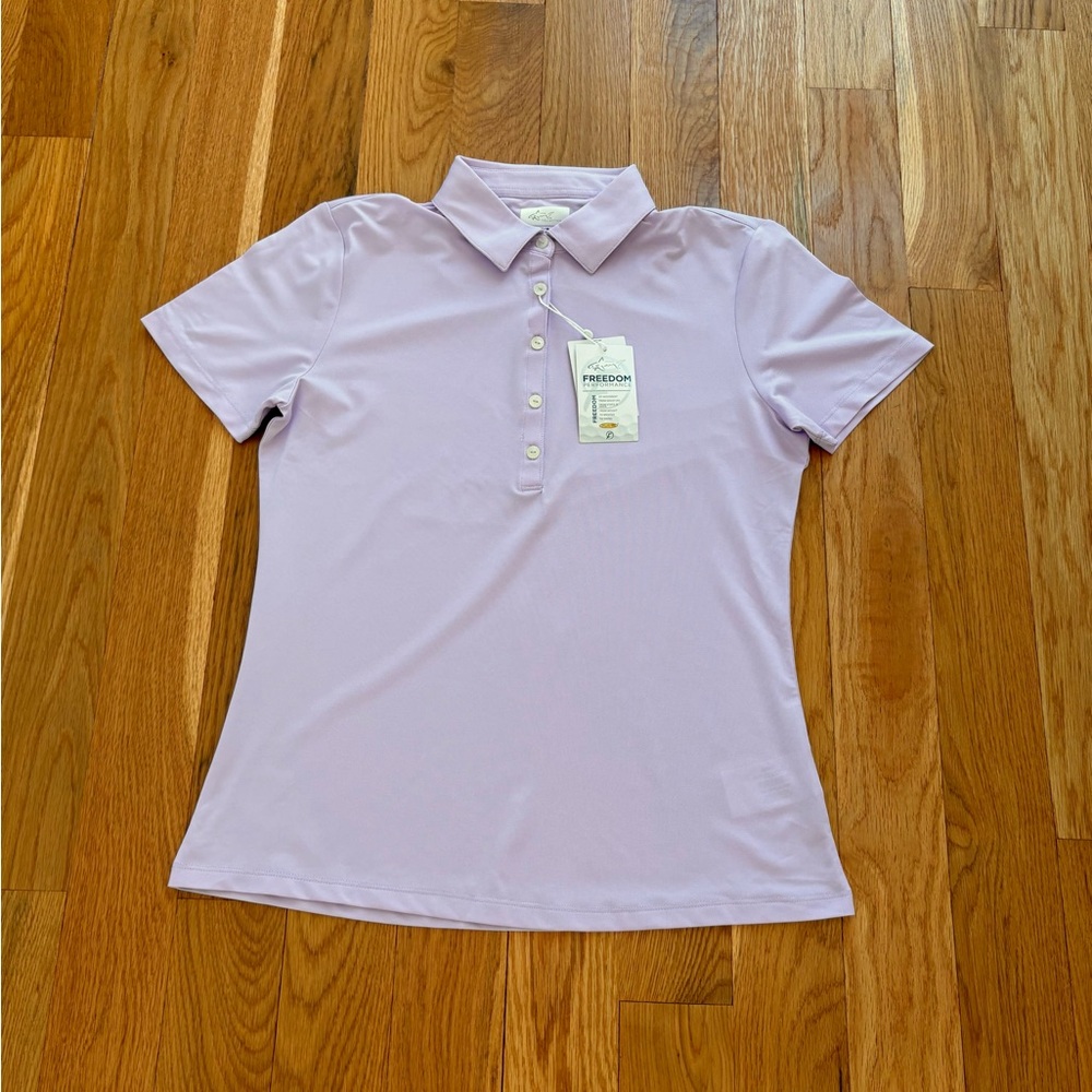 Greg Norman PLAYdry Stretch Active Polo Golf Shirt Purple Medium NWT $49.95 MSRP
